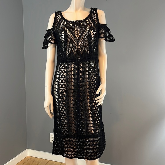 chinese dress ladies See By Chloe Black Knit/Lace Dress, Small – Radbird